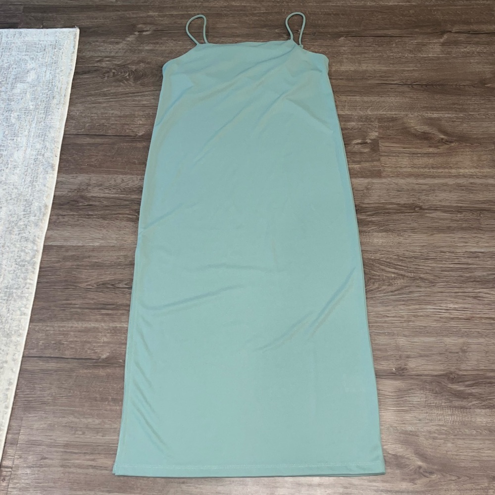 H&M Sage Green Spaghetti Strap Dress